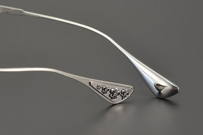Chrome Hearts design Vintage Gothic Aviator Glasses – Gothic Double Bridge Titanium Frame - CH8034 - HP eyeglasses