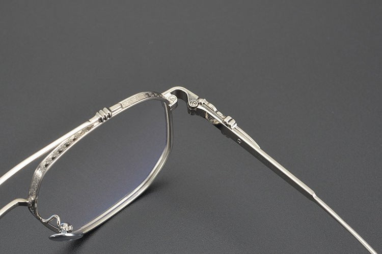 Chrome Hearts design Vintage Gothic Aviator Glasses – Gothic Double Bridge Titanium Frame - CH8034 - HP eyeglasses