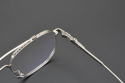 Chrome Hearts design Vintage Gothic Aviator Glasses – Gothic Double Bridge Titanium Frame - CH8034 - HP eyeglasses