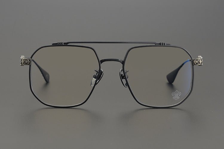 Chrome Hearts design Vintage Gothic Aviator Glasses – Gothic Double Bridge Titanium Frame - CH8034 - HP eyeglasses