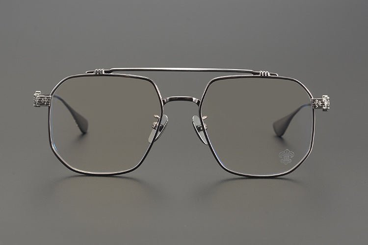 Chrome Hearts design Vintage Gothic Aviator Glasses – Gothic Double Bridge Titanium Frame - CH8034 - HP eyeglasses