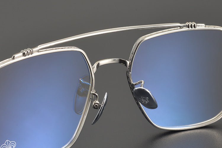 Chrome Hearts design Vintage Gothic Aviator Glasses – Gothic Double Bridge Titanium Frame - CH8034 - HP eyeglasses
