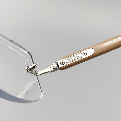 Chrome Hearts - Inspired Deep II rimless square glasses | Japanese Craftsmanship Pure Titanium Square Frames - HP eyeglasses