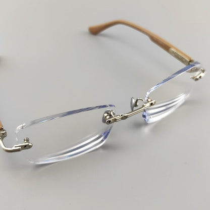 Chrome Hearts - Inspired Deep II rimless square glasses | Japanese Craftsmanship Pure Titanium Square Frames - HP eyeglasses