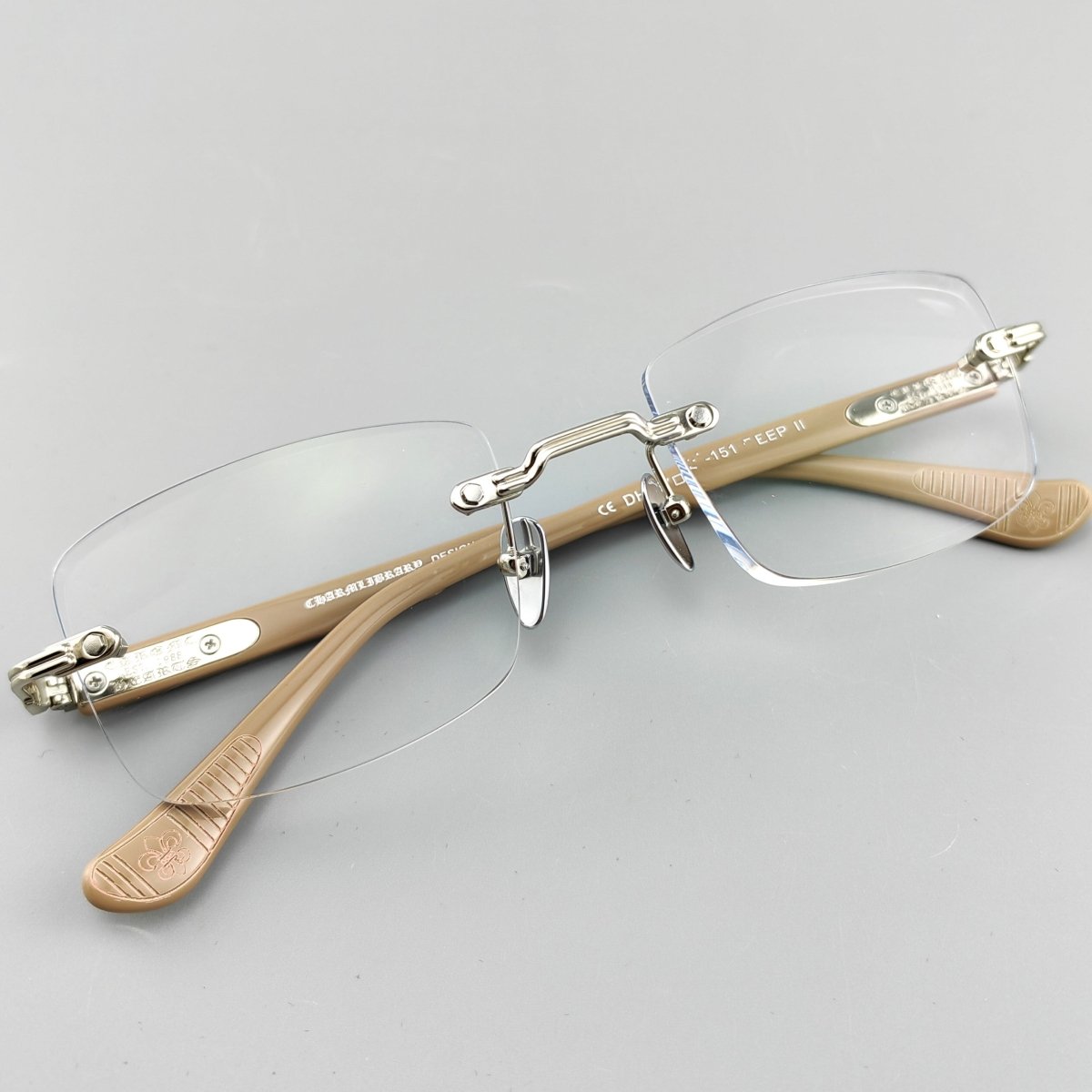 Chrome Hearts - Inspired Deep II rimless square glasses | Japanese Craftsmanship Pure Titanium Square Frames - HP eyeglasses