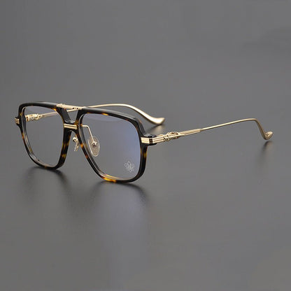 Chrome Hearts inspired Gothic Aviator Glasses – Holy Dagger Double Bridge Frame - CH8182 - HP eyeglasses