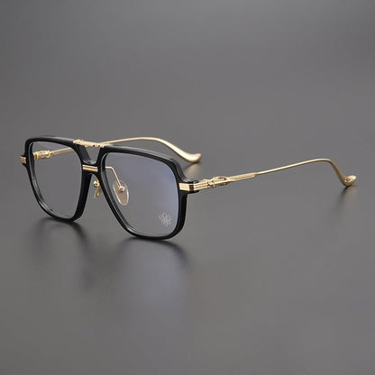 Chrome Hearts inspired Gothic Aviator Glasses – Holy Dagger Double Bridge Frame - CH8182 - HP eyeglasses