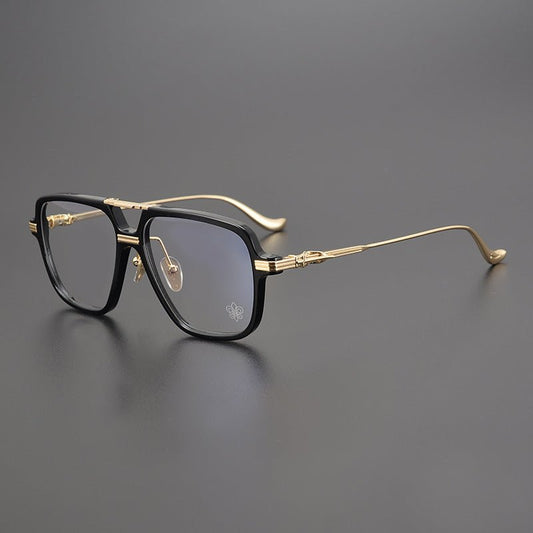 Chrome Hearts inspired Gothic Aviator Glasses – Holy Dagger Double Bridge Frame - CH8182 - HP eyeglasses