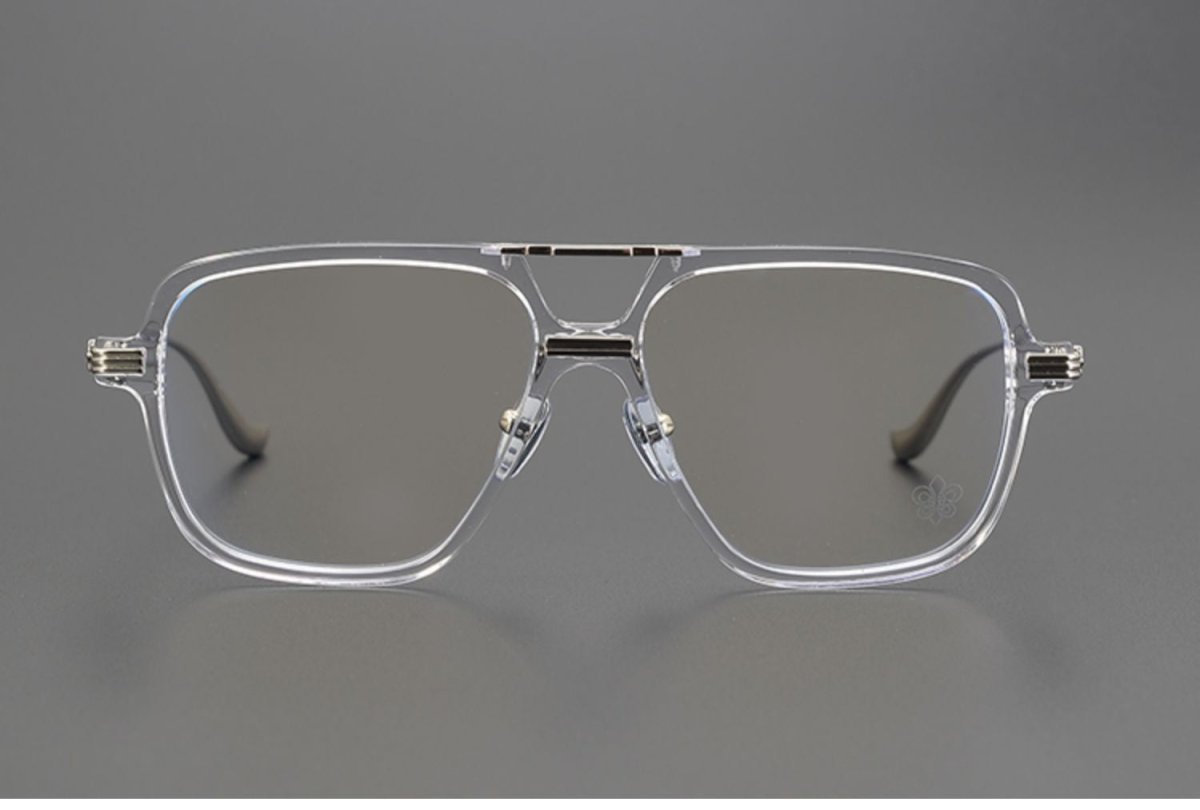 Chrome Hearts inspired Gothic Aviator Glasses – Holy Dagger Double Bridge Frame - CH8182 - HP eyeglasses