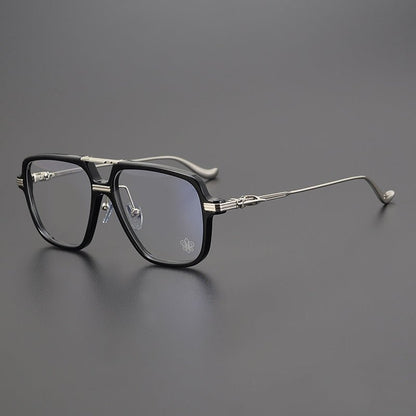 Chrome Hearts inspired Gothic Aviator Glasses – Holy Dagger Double Bridge Frame - CH8182 - HP eyeglasses