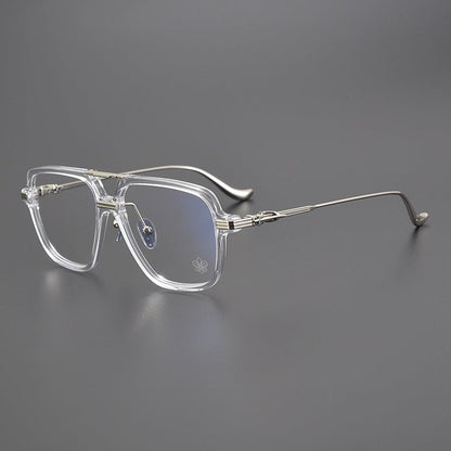 Chrome Hearts inspired Gothic Aviator Glasses – Holy Dagger Double Bridge Frame - CH8182 - HP eyeglasses