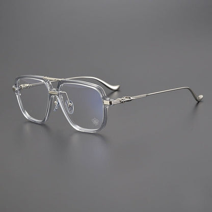 Chrome Hearts inspired Gothic Aviator Glasses – Holy Dagger Double Bridge Frame - CH8182 - HP eyeglasses