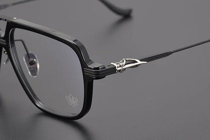 Chrome Hearts inspired Gothic Aviator Glasses – Holy Dagger Double Bridge Frame - CH8182 - HP eyeglasses