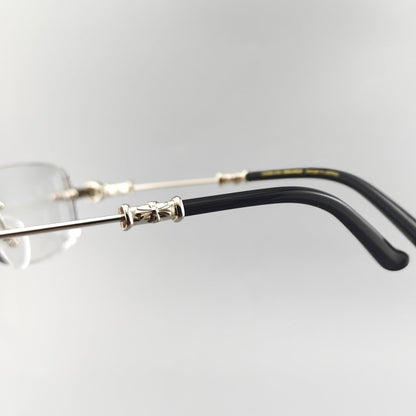 Chrome Hearts-Inspired Gothic-Style PILLS I Rimless Glasses | Handmade Titanium Alloy Eyewear | Punk Style Frames - HP eyeglasses