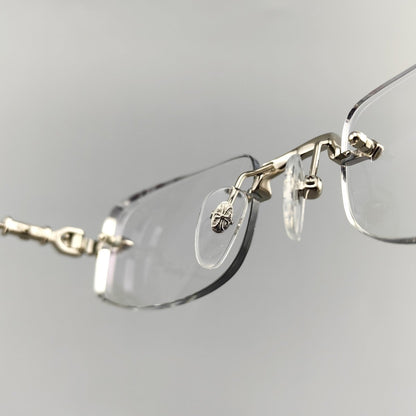 Chrome Hearts-Inspired Gothic-Style PILLS I Rimless Glasses | Handmade Titanium Alloy Eyewear | Punk Style Frames - HP eyeglasses