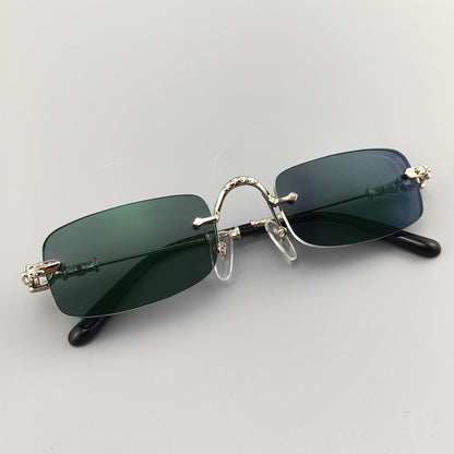 Chrome Hearts-Inspired Gothic-Style PILLS I Rimless Glasses | Handmade Titanium Alloy Eyewear | Punk Style Frames - HP eyeglasses