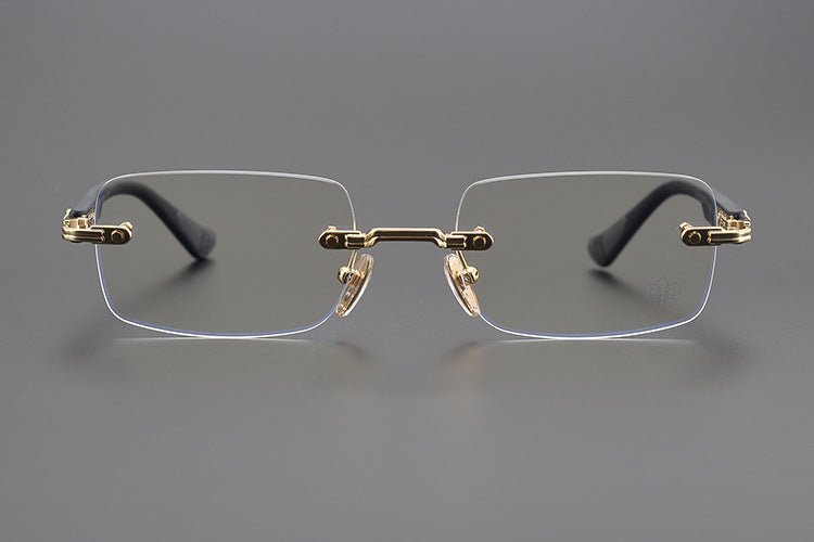 Chrome Hearts-Inspired Deep II rimless square glasses