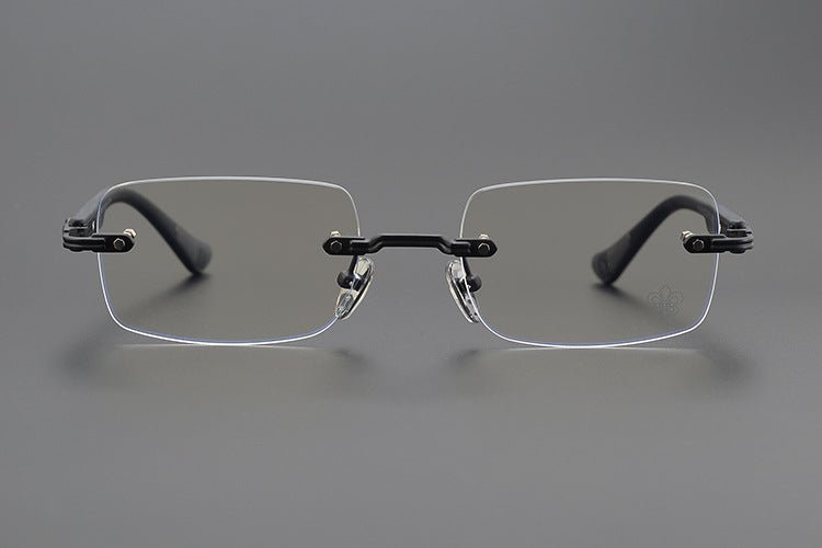 Chrome Hearts 风格无框方形眼镜| 日本工艺纯钛方形镜框– HP