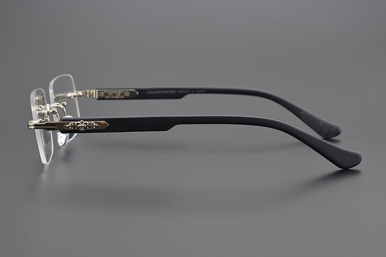 Chrome Hearts-Inspired Deep II rimless square glasses