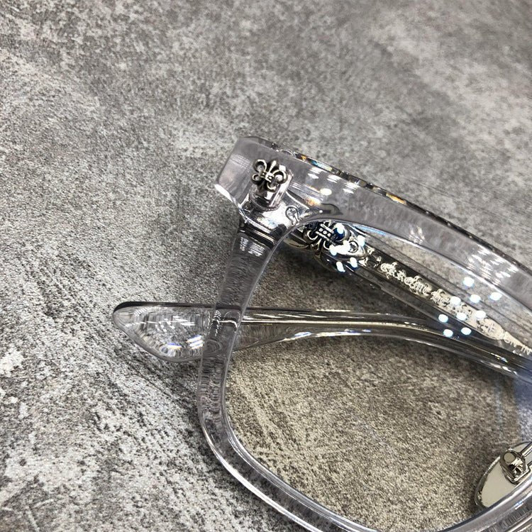 Chrome Hearts-Style Square Glasses – Acetate Full Rim Eyeglasses