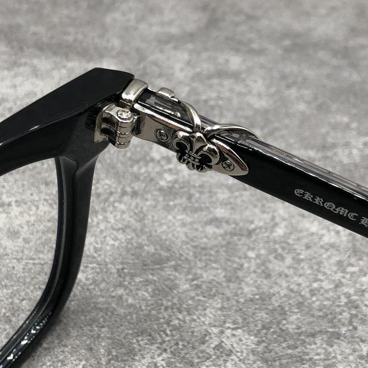 Chrome Hearts-Style Square Glasses – Acetate Full Rim Eyeglasses