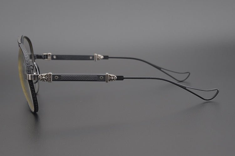 Chrome Hearts Style Aviators Glasses - Gothic Titanium Double Bridge Full Frame Glasses - HP eyeglasses