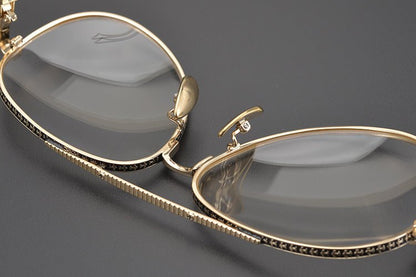 Chrome Hearts Style Aviators Glasses - Gothic Titanium Double Bridge Full Frame Glasses - HP eyeglasses