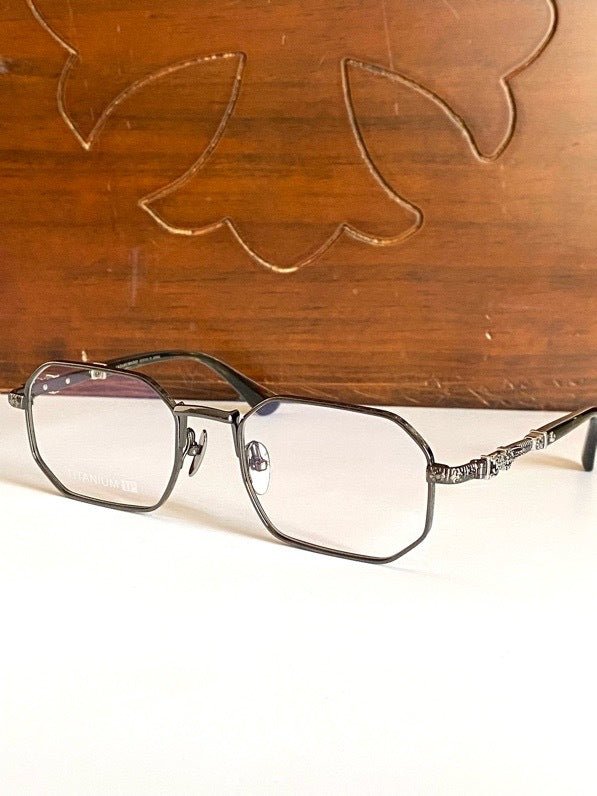Chrome Hearts - Style Full Rim Titanium Glasses Polygon Eyeglasses Lightweight Designer Optical Frame Prescription Glasses CH8303 - HP eyeglasses