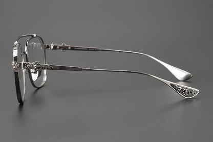 Chrome Hearts style Gothic Holy Dagger Aviator Glasses – Titanium Double Bridge Frame - CH8032 - HP eyeglasses