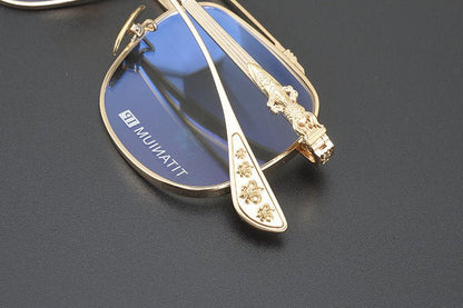 Chrome Hearts style Gothic Holy Dagger Aviator Glasses – Titanium Double Bridge Frame - CH8032 - HP eyeglasses