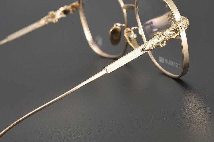 Chrome Hearts style Gothic Holy Dagger Aviator Glasses – Titanium Double Bridge Frame - CH8032 - HP eyeglasses