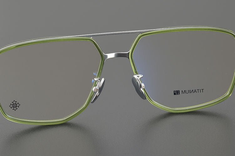 Chrome Hearts style Gothic Holy Dagger Retro Titanium Aviator Glasses – Gothic Double Bridge Frame - CH5513 - HP eyeglasses