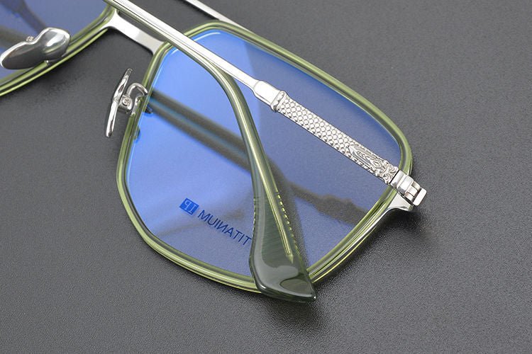 Chrome Hearts style Gothic Holy Dagger Retro Titanium Aviator Glasses – Gothic Double Bridge Frame - CH5513 - HP eyeglasses