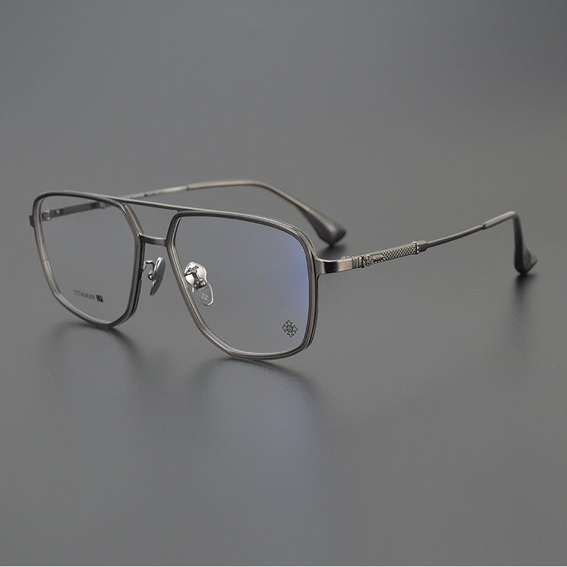 Chrome Hearts style Gothic Holy Dagger Retro Titanium Aviator Glasses – Gothic Double Bridge Frame - CH5513 - HP eyeglasses