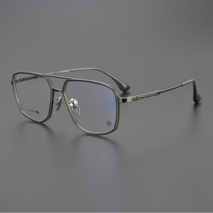 Chrome Hearts style Gothic Holy Dagger Retro Titanium Aviator Glasses – Gothic Double Bridge Frame - CH5513 - HP eyeglasses