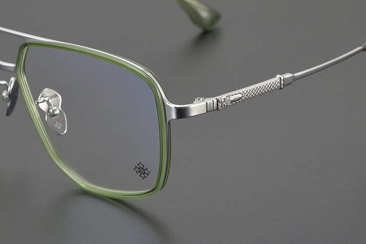 Chrome Hearts style Gothic Holy Dagger Retro Titanium Aviator Glasses – Gothic Double Bridge Frame - CH5513 - HP eyeglasses