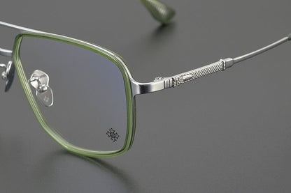 Chrome Hearts style Gothic Holy Dagger Retro Titanium Aviator Glasses – Gothic Double Bridge Frame - CH5513 - HP eyeglasses