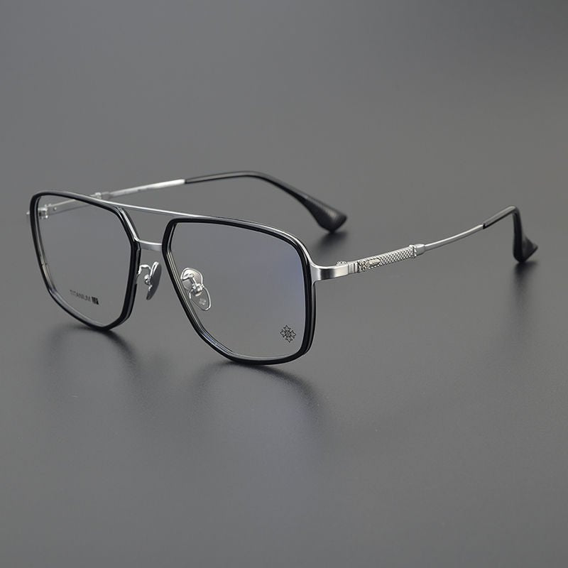 Chrome Hearts style Gothic Holy Dagger Retro Titanium Aviator Glasses – Gothic Double Bridge Frame - CH5513 - HP eyeglasses