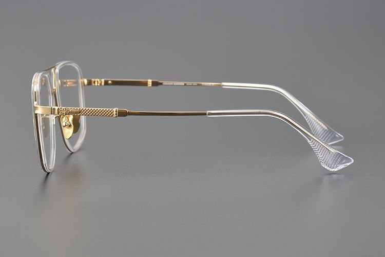 Chrome Hearts style Gothic Holy Dagger Retro Titanium Aviator Glasses – Gothic Double Bridge Frame - CH5513 - HP eyeglasses