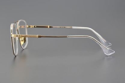 Chrome Hearts style Gothic Holy Dagger Retro Titanium Aviator Glasses – Gothic Double Bridge Frame - CH5513 - HP eyeglasses