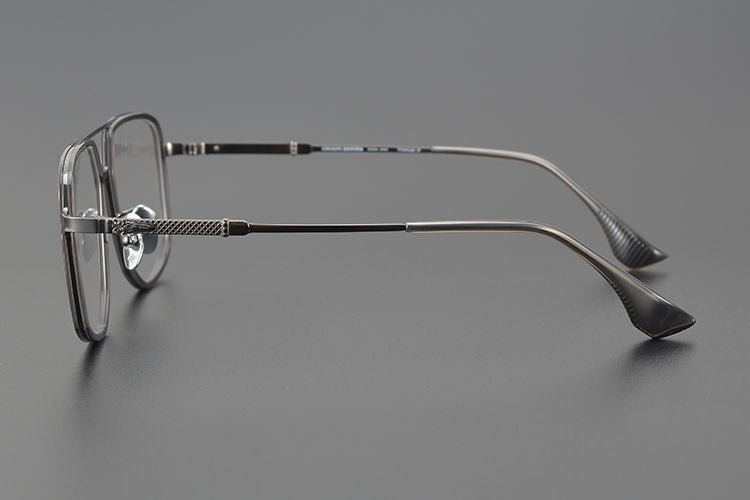 Chrome Hearts style Gothic Holy Dagger Retro Titanium Aviator Glasses – Gothic Double Bridge Frame - CH5513 - HP eyeglasses