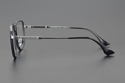 Chrome Hearts style Gothic Holy Dagger Retro Titanium Aviator Glasses – Gothic Double Bridge Frame - CH5513 - HP eyeglasses
