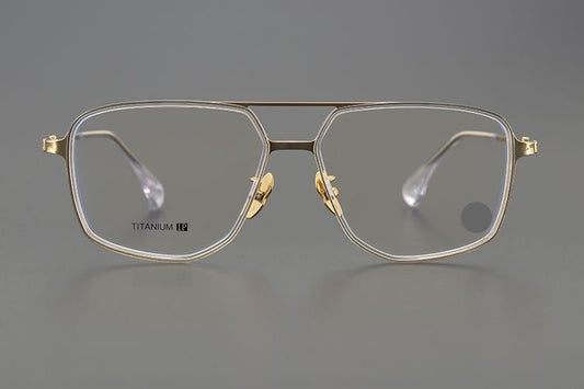 Chrome Hearts style Gothic Holy Dagger Retro Titanium Aviator Glasses – Gothic Double Bridge Frame - CH5513 - HP eyeglasses