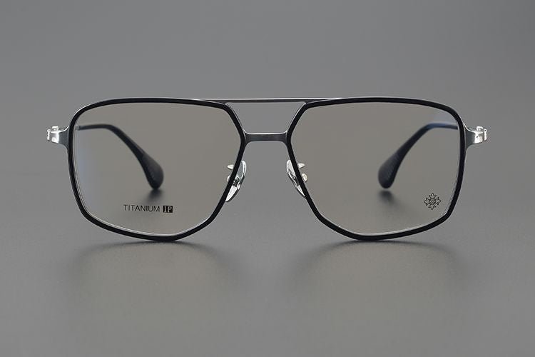 Chrome Hearts style Gothic Holy Dagger Retro Titanium Aviator Glasses – Gothic Double Bridge Frame - CH5513 - HP eyeglasses