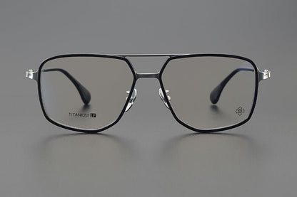 Chrome Hearts style Gothic Holy Dagger Retro Titanium Aviator Glasses – Gothic Double Bridge Frame - CH5513 - HP eyeglasses