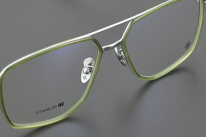 Chrome Hearts style Gothic Holy Dagger Retro Titanium Aviator Glasses – Gothic Double Bridge Frame - CH5513 - HP eyeglasses