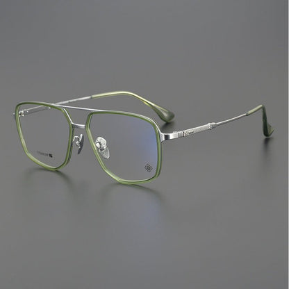 Chrome Hearts style Gothic Holy Dagger Retro Titanium Aviator Glasses – Gothic Double Bridge Frame - CH5513 - HP eyeglasses