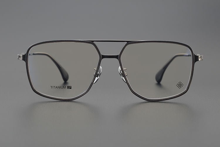 Chrome Hearts style Gothic Holy Dagger Retro Titanium Aviator Glasses – Gothic Double Bridge Frame - CH5513 - HP eyeglasses