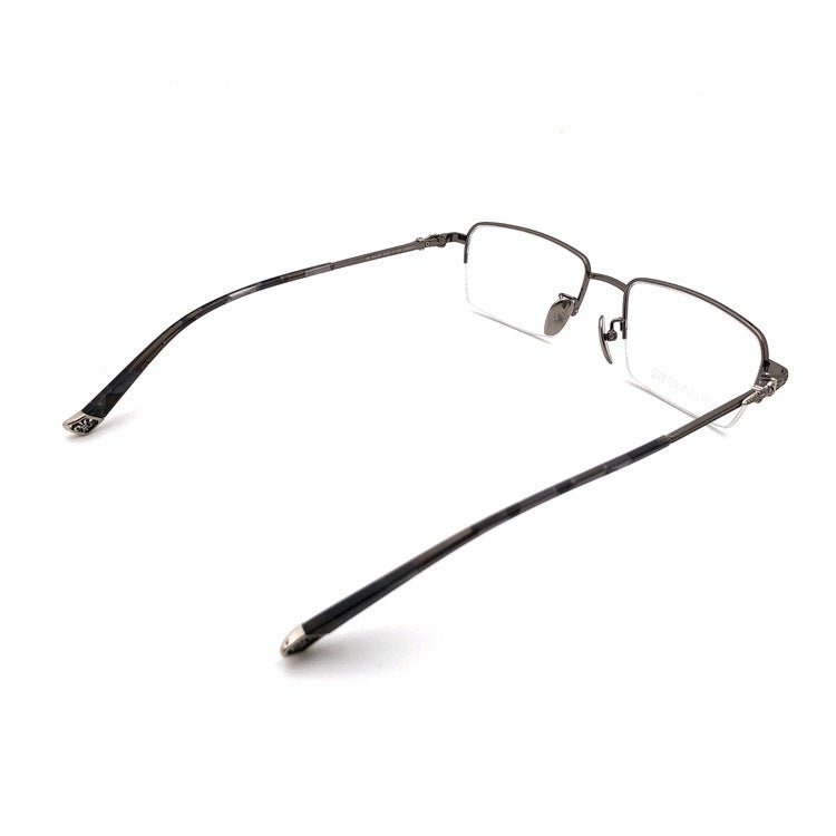 Chrome Hearts - Style Half Rim Titanium Eyeglasses – Ultra Lightweight Designer Business Optical Frame CH8031 - HP eyeglasses