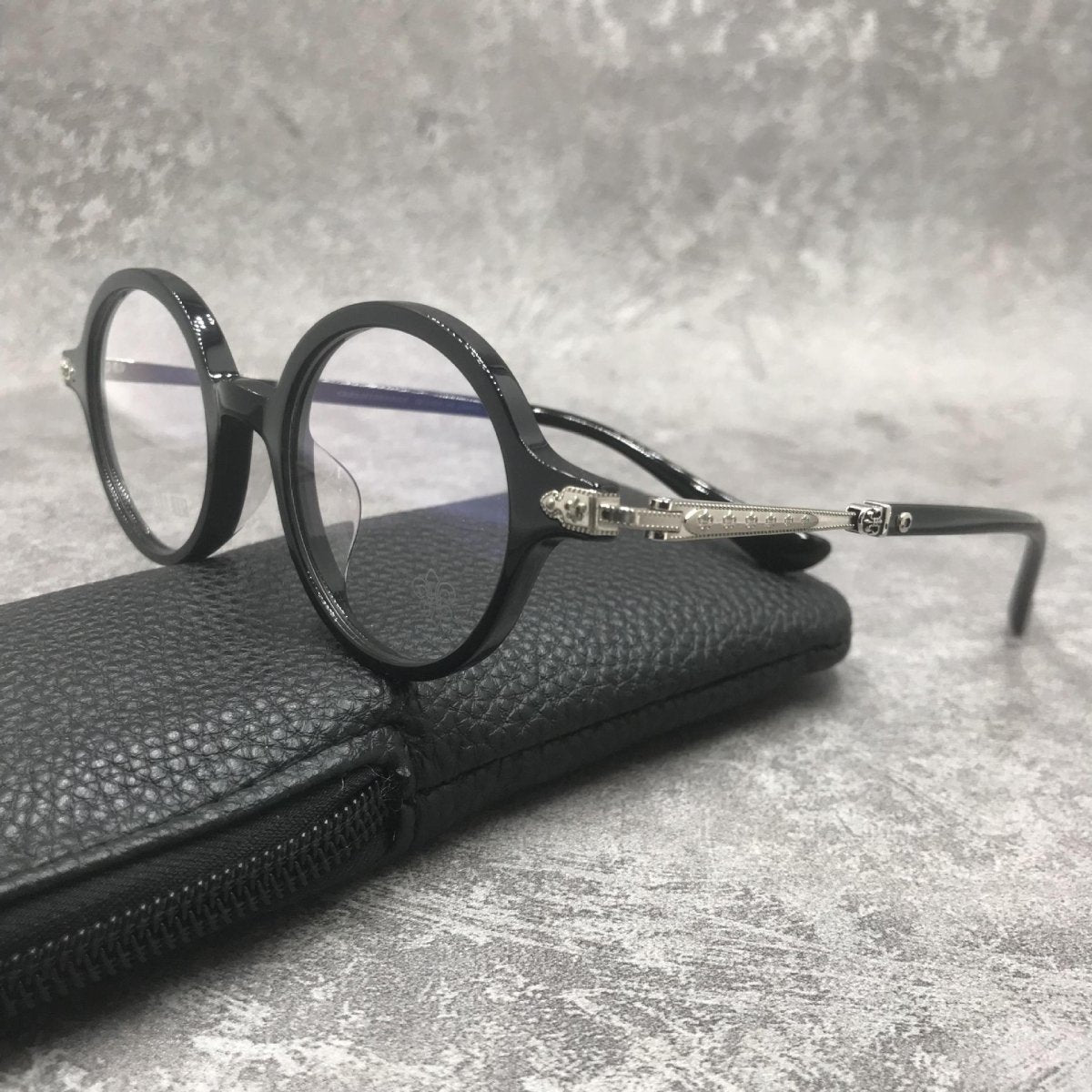 Chrome Hearts - Style Japanese Round Glasses Acetate Titanium Eyeglasses Retro Designer Optical Frame Unisex CH8165 - HP eyeglasses